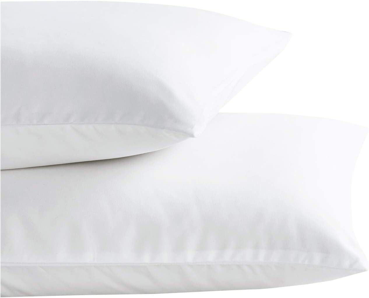 - Pair of Standard Pillowcases, 1000TC Ultra Soft Microfiber (White, Standard Size 48X74 Cm)